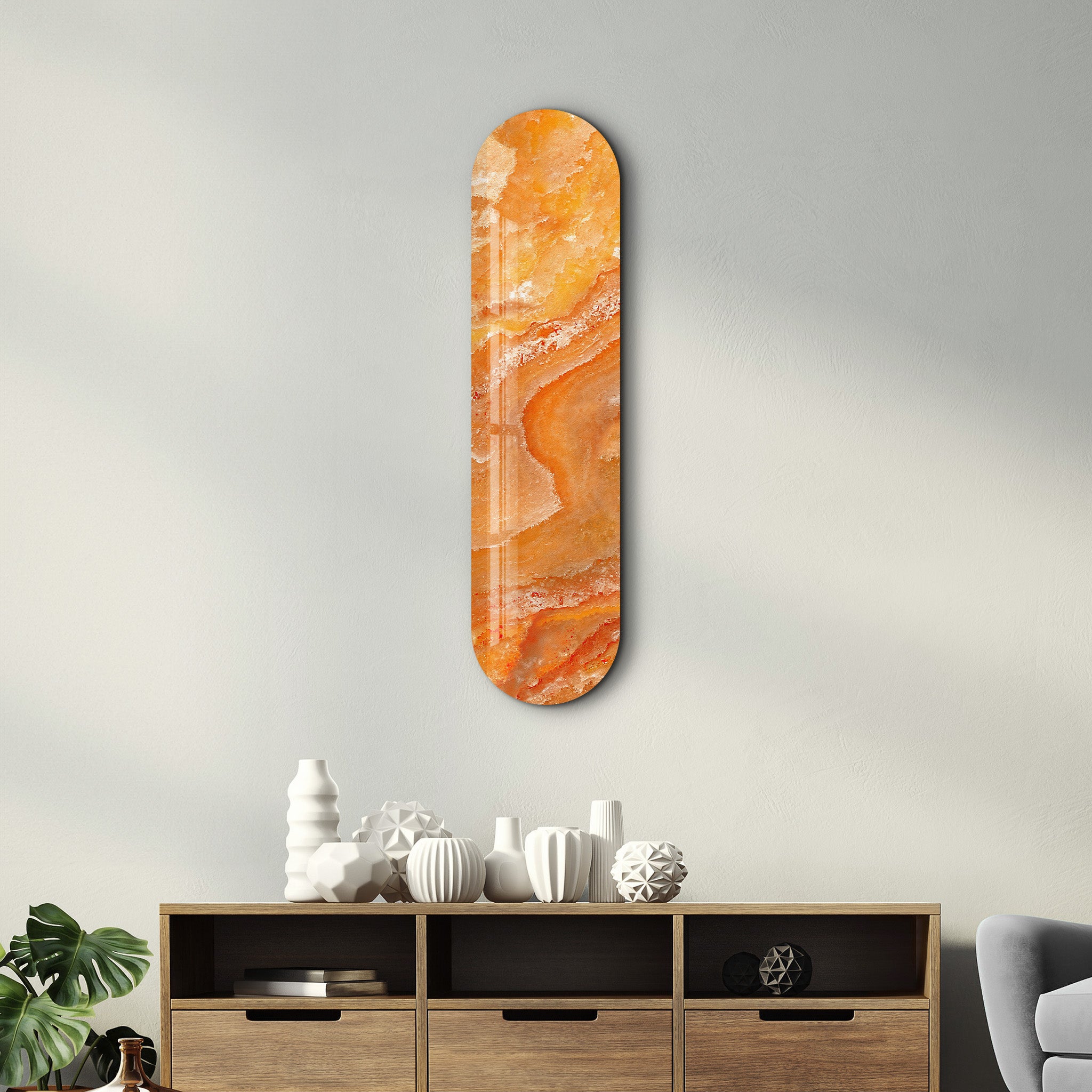 Amber Onyx 3 | Glass Wall Art