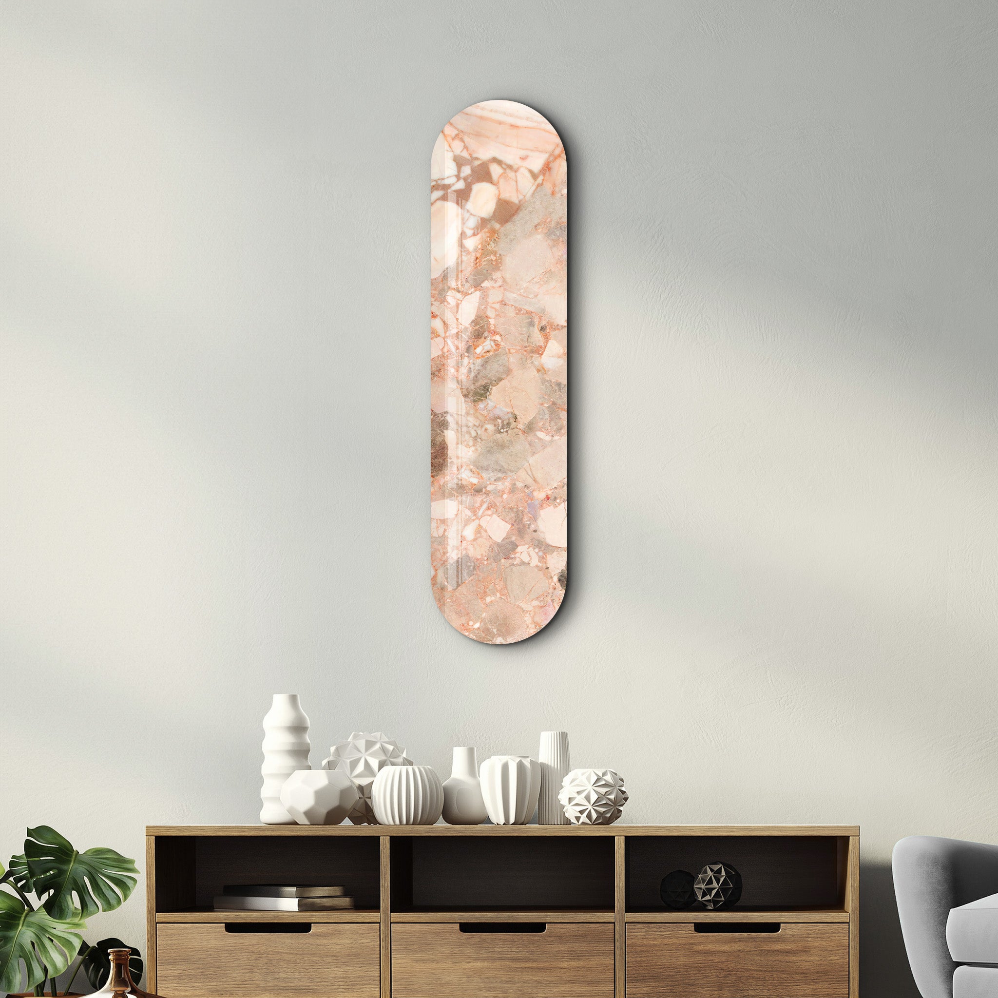 Rose Terrazzo 4 | Glass Wall Art