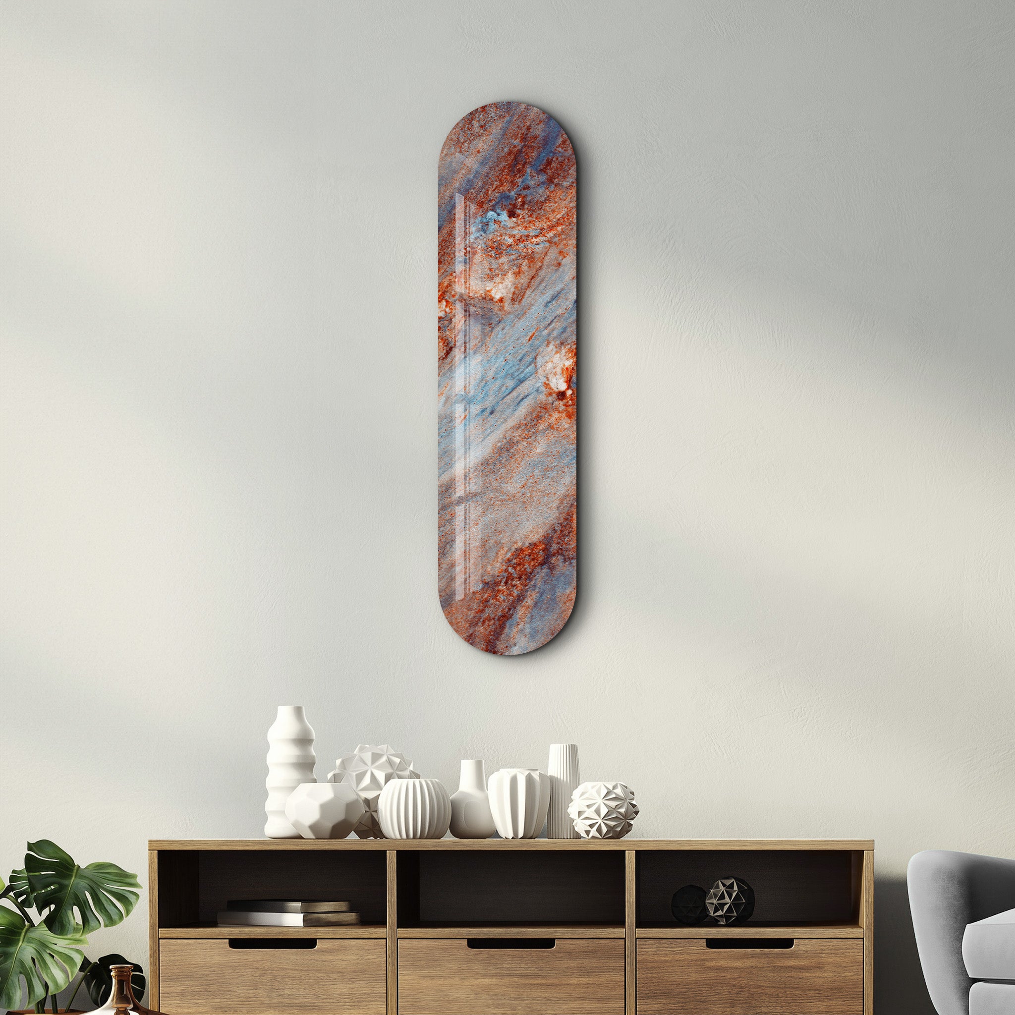 Azure Rust 1 | Glass Wall Art