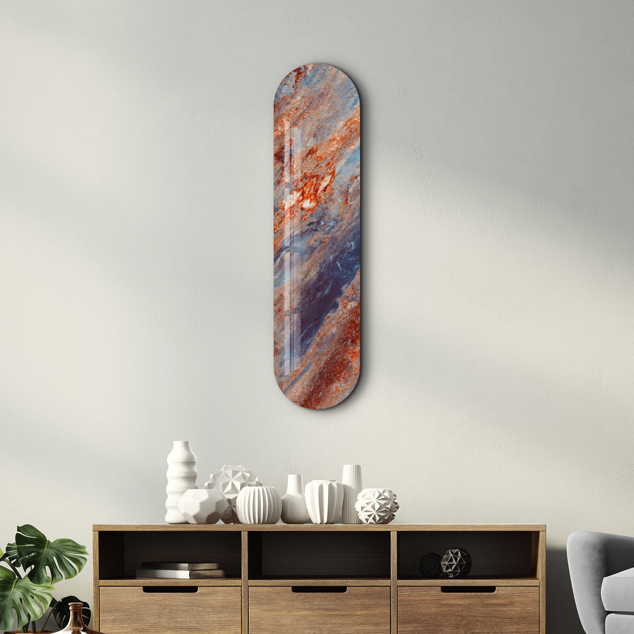 Azure Rust 2 | Glass Wall Art