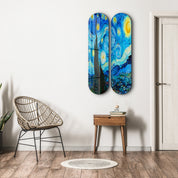 Starry Night by Van Gogh Skateboard | Glass Wall Art