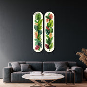 Tropical Paradise Skateboard | Glass Wall Art