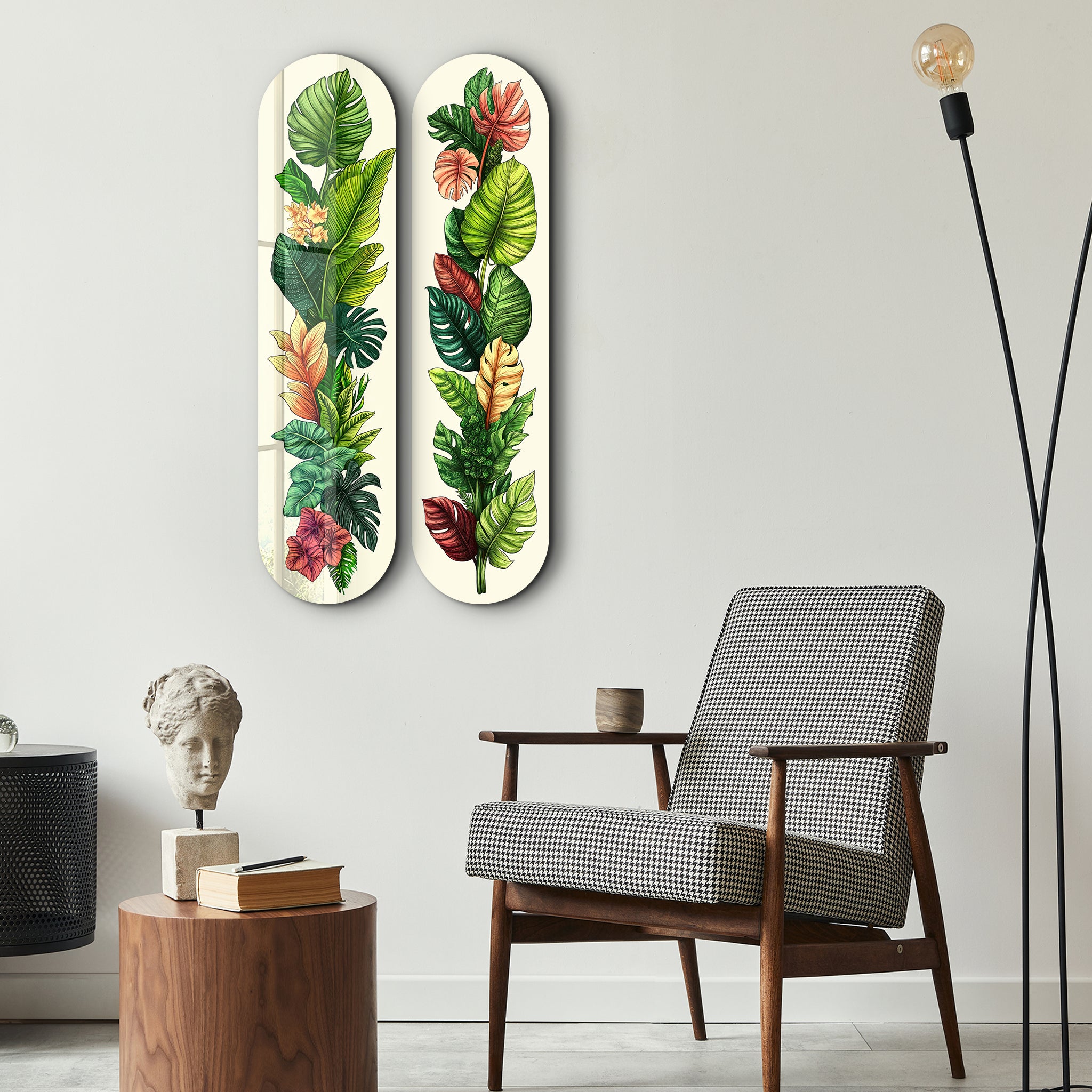 Tropical Paradise Skateboard | Glass Wall Art