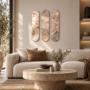Rose Terrazzo Trio | Glass Wall Art