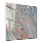 Silver Ember Square Art | Glass Wall Art