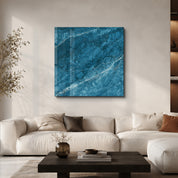 Ocean Veins 2 Square Art | Glass Wall Art