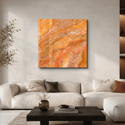 Amber Cloud 2 Square Art | Glass Wall Art