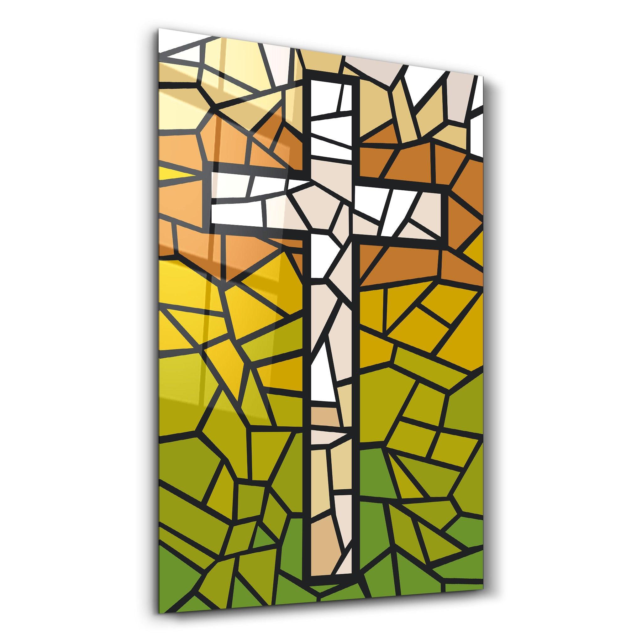 Cross | Designers Collection Glass Wall Art - Artdesigna