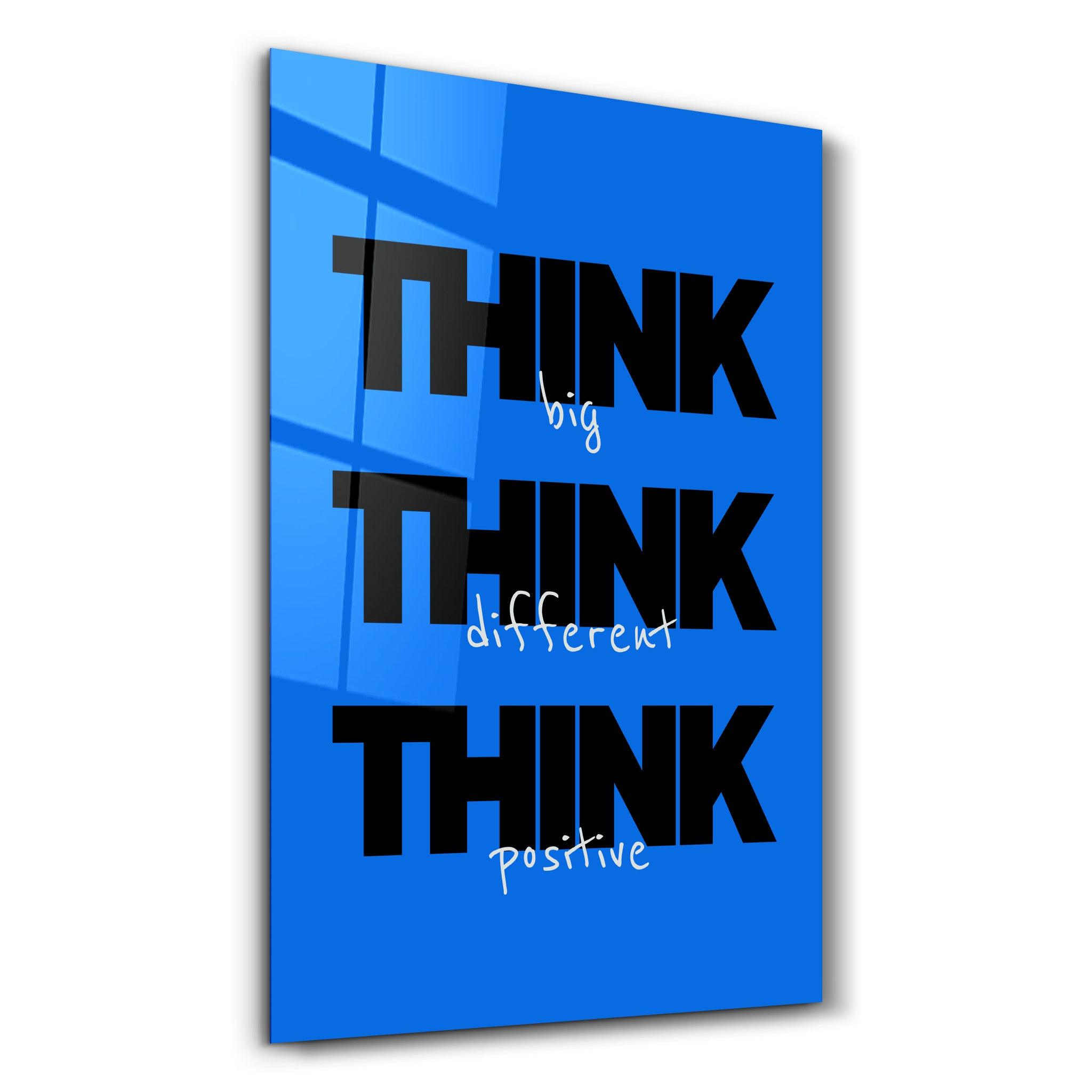 Think Big | Motivational Glass Wall Art - Artdesigna