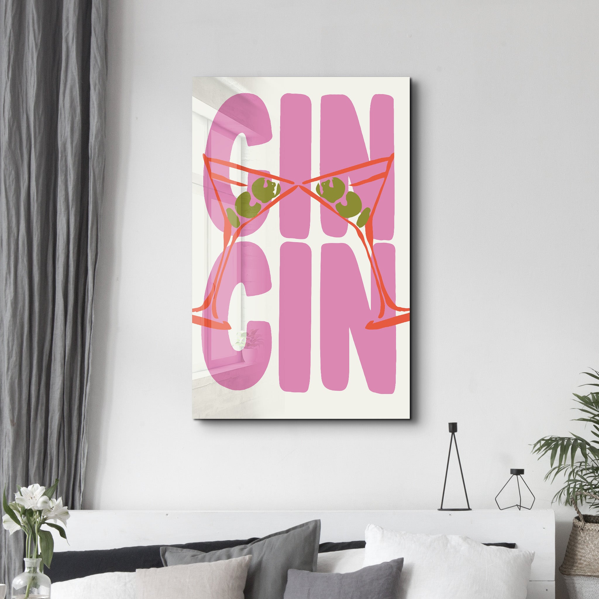 CIN CIN! Cheers! | Glass Wall Art - Artdesigna