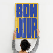 BONJOUR | Glass Wall Art - Artdesigna