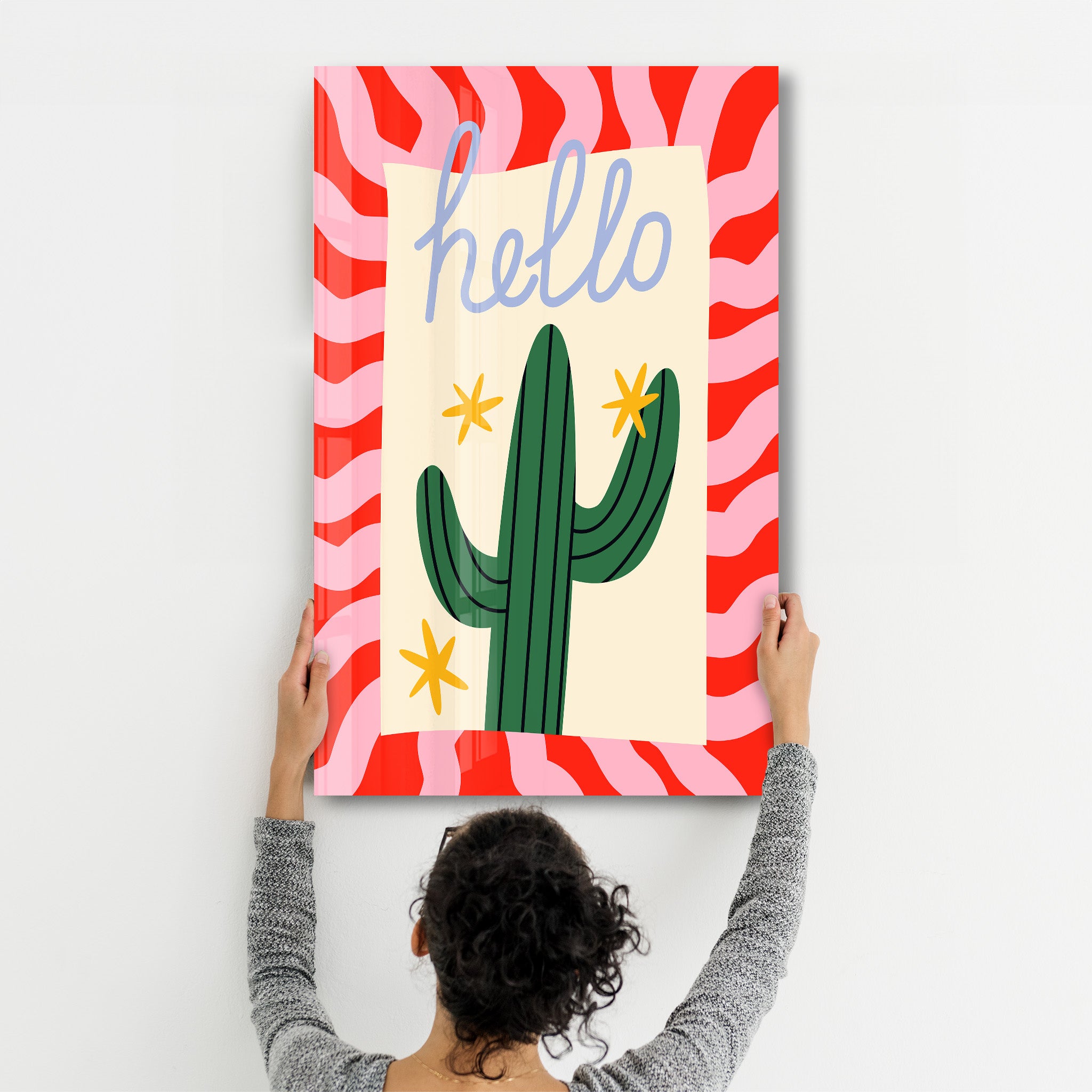 Hello! | Glass Wall Art - Artdesigna