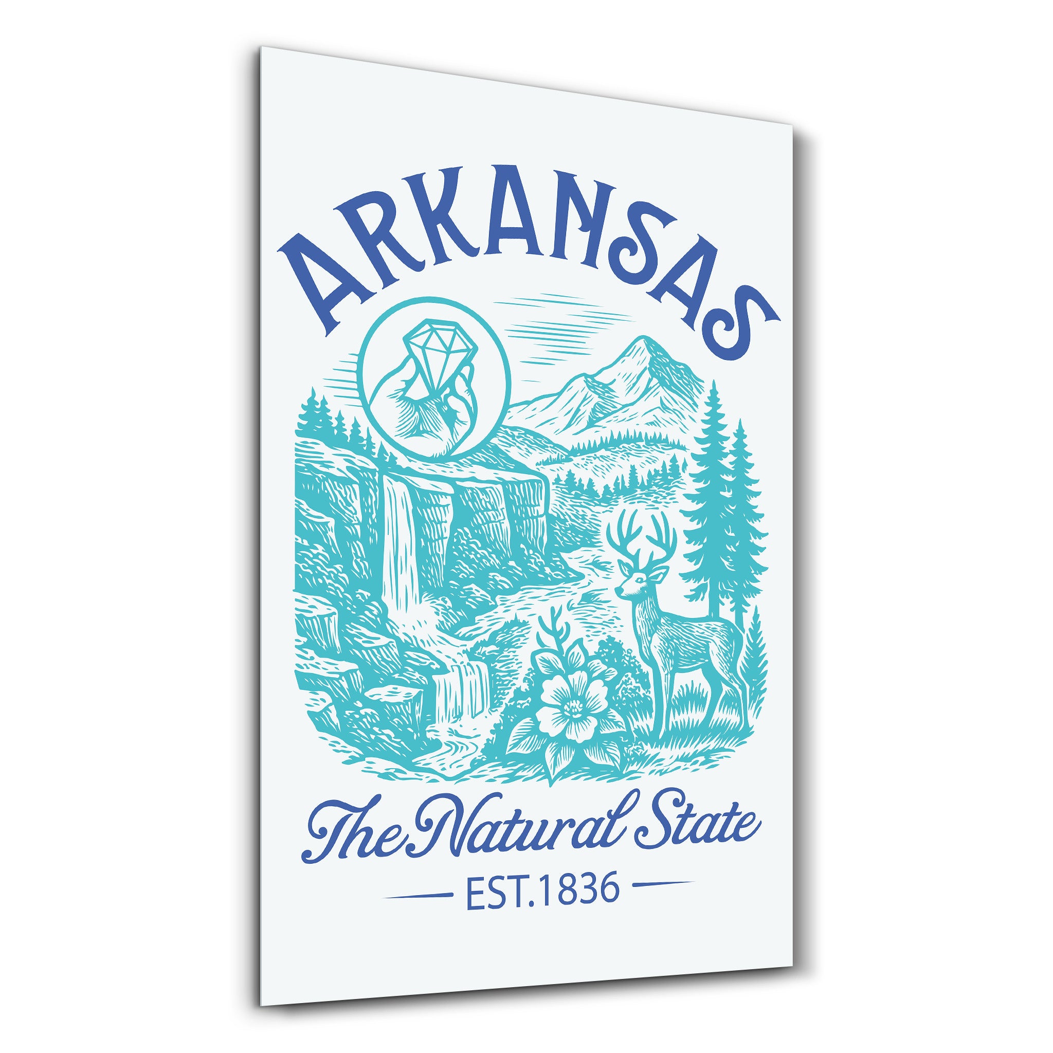 Arkansas - The Natural State | Glass Wall Art