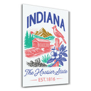 Indiana - The Hoosier State | Glass Wall Art