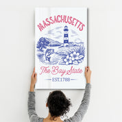 Massachusetts - The Bay State | Glass Wall Art