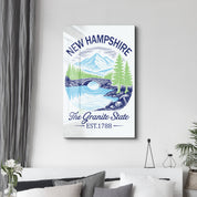 New Hampshire - The Granite State | Glass Wall Art