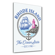 Rhode Island - The Ocean State | Glass Wall Art
