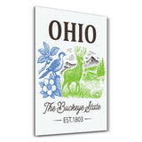Ohio - The Buckeye State | Glass Wall Art
