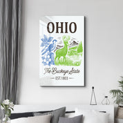Ohio - The Buckeye State | Glass Wall Art