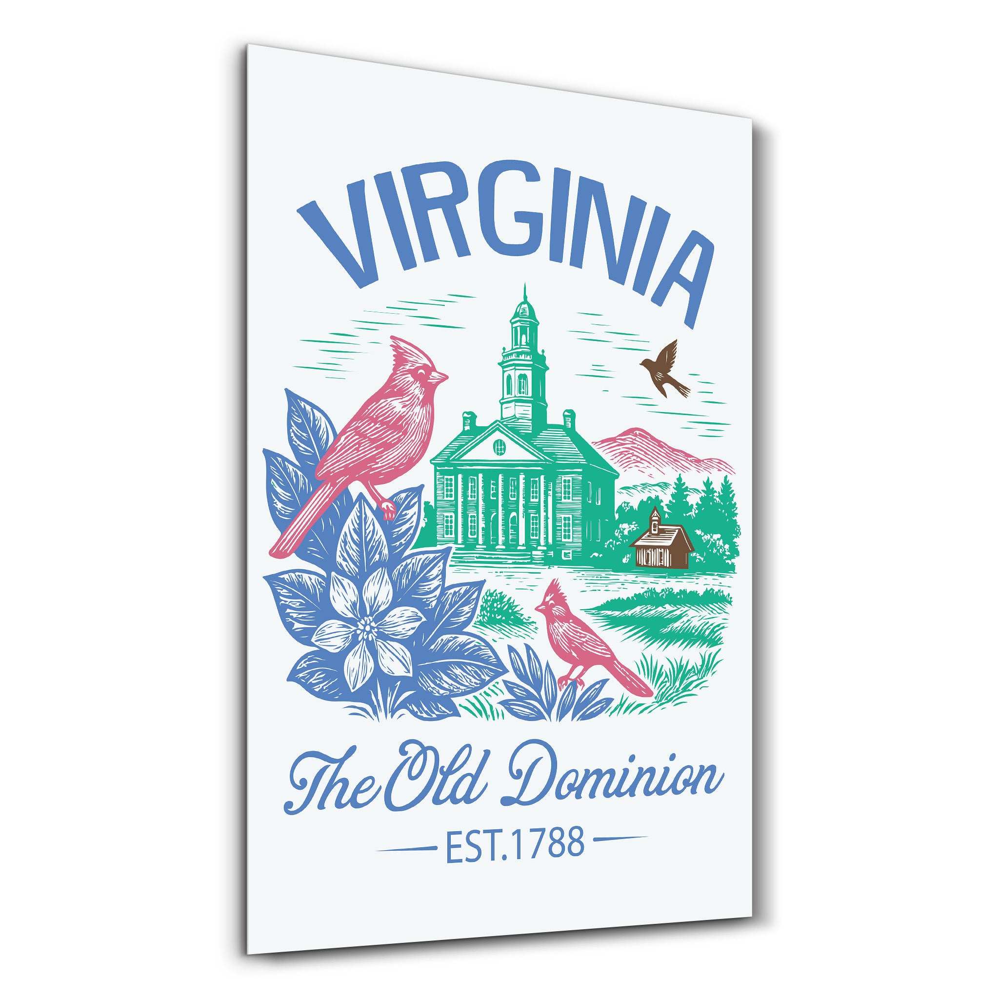 Virginia - The Old Dominion | Glass Wall Art