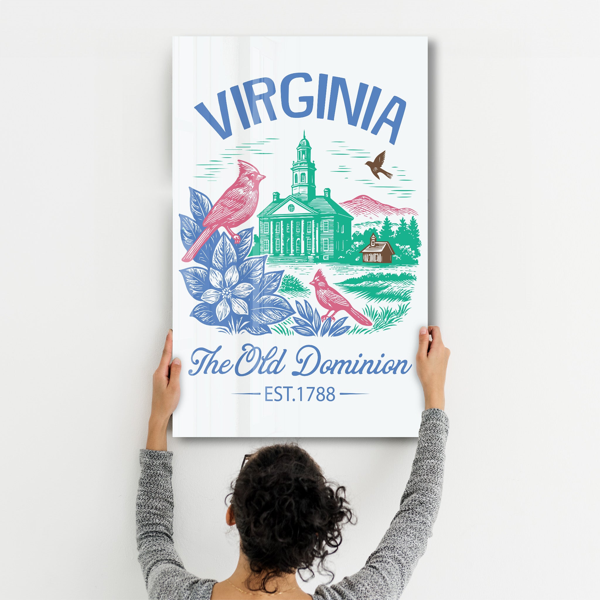 Virginia - The Old Dominion | Glass Wall Art