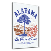 Alabama - The Heart of Dixie | Glass Wall Art