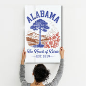 Alabama - The Heart of Dixie | Glass Wall Art