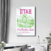 Utah - The Beehive State | Glass Wall Art