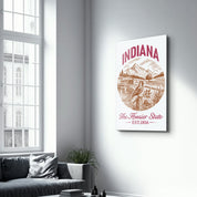Indiana - The Hoosier State | Glass Wall Art