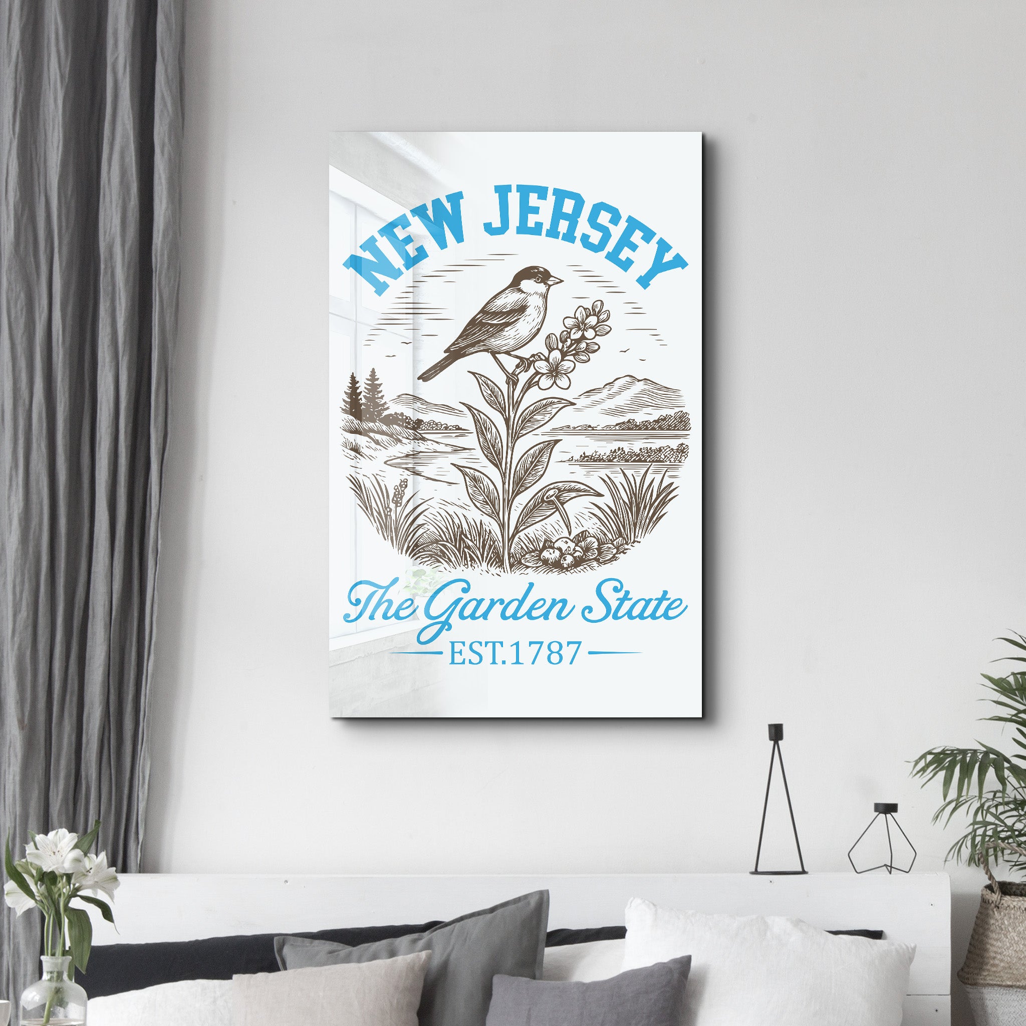 New Jersey - The Garden State | Glass Wall Art