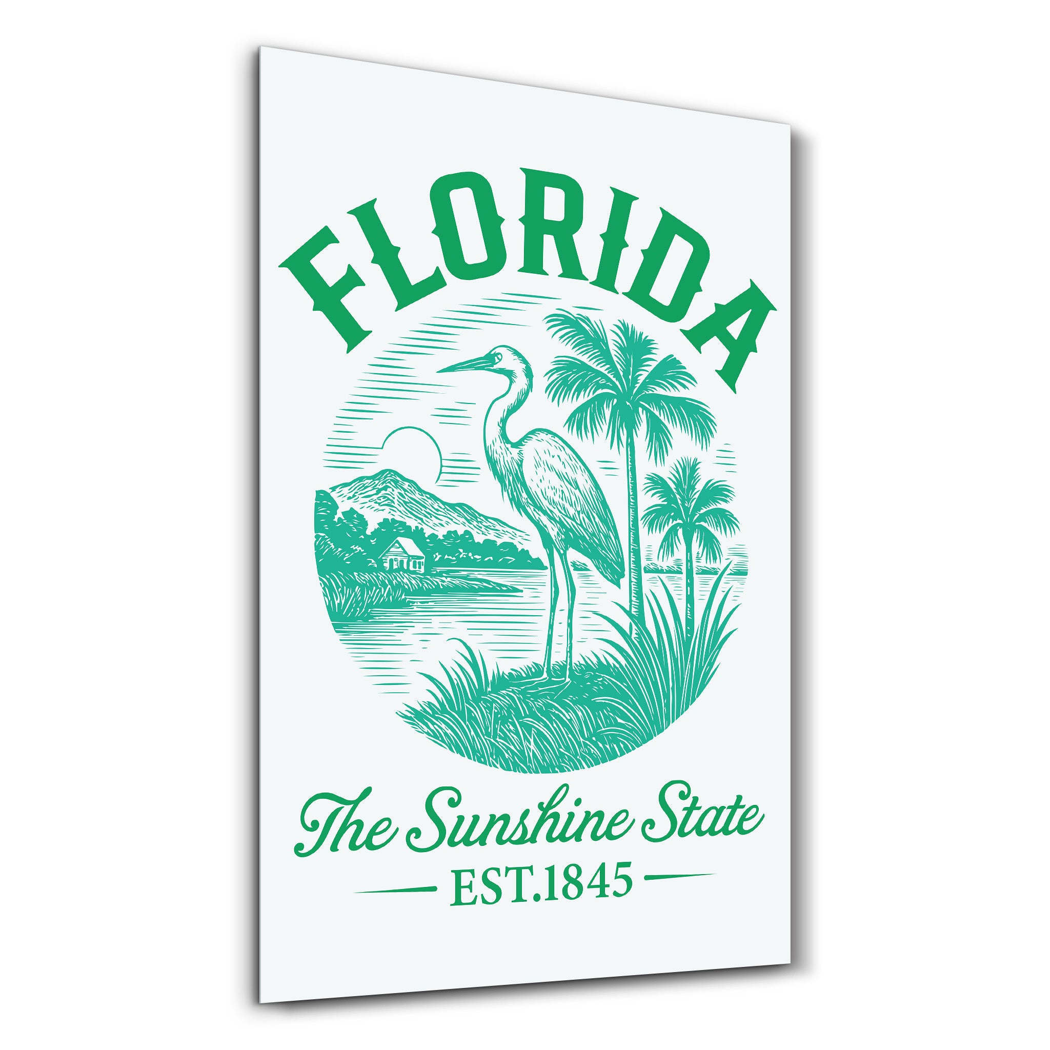 Florida - The Sunshine State | Glass Wall Art