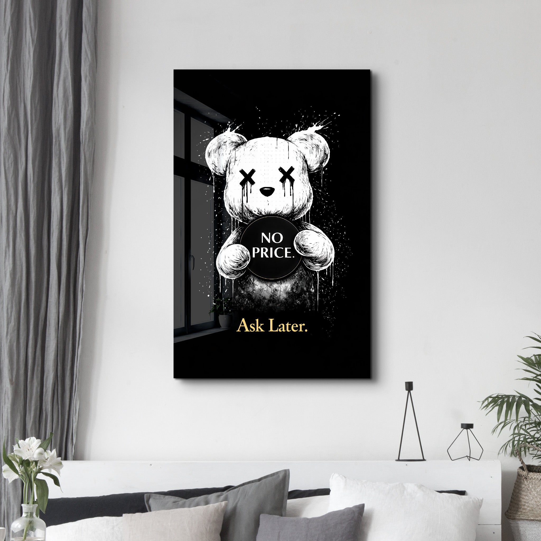Ask Later x Sugar Teddy | Glass Wall Art