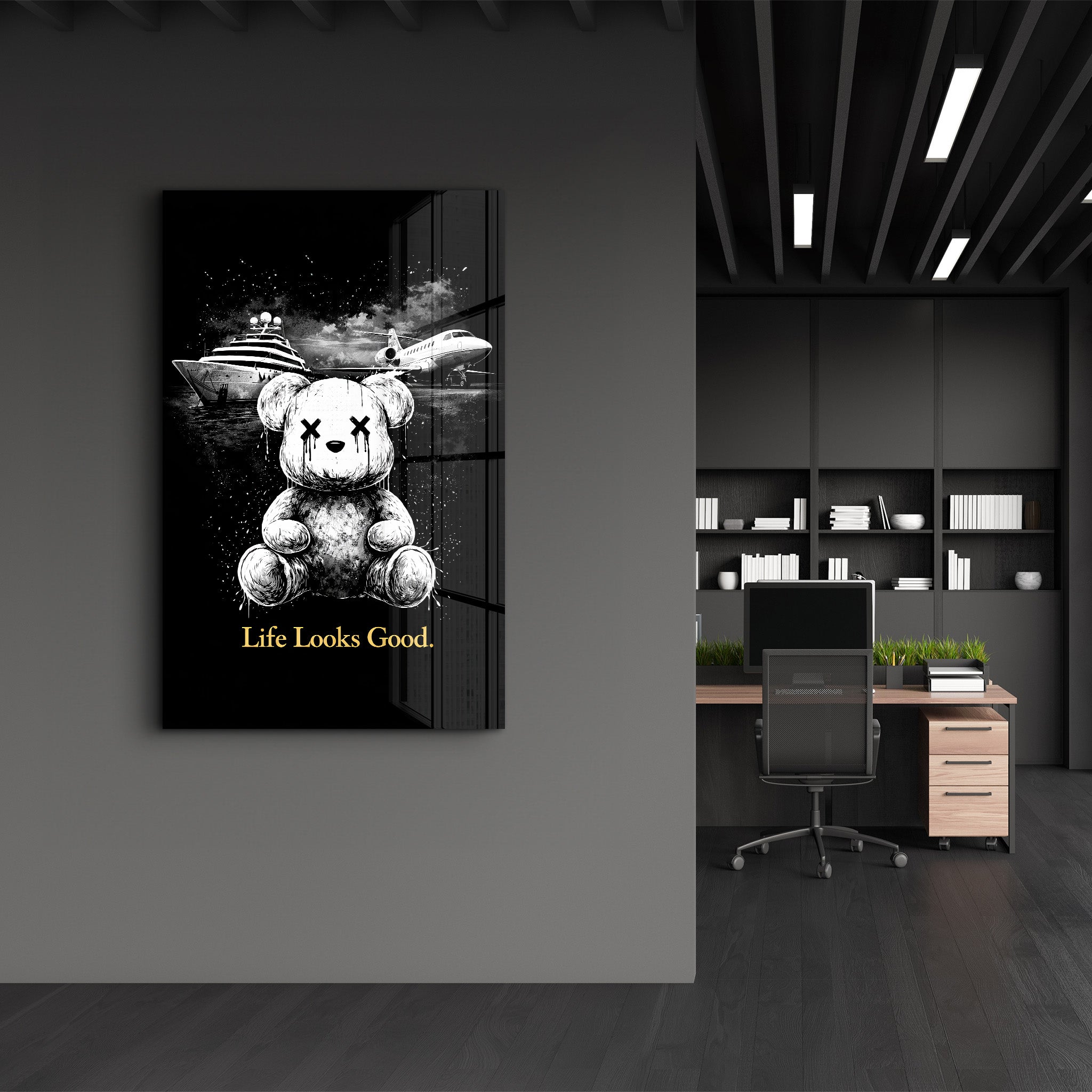 Life Looks Good x Sugar Teddy | Glass Wall Art