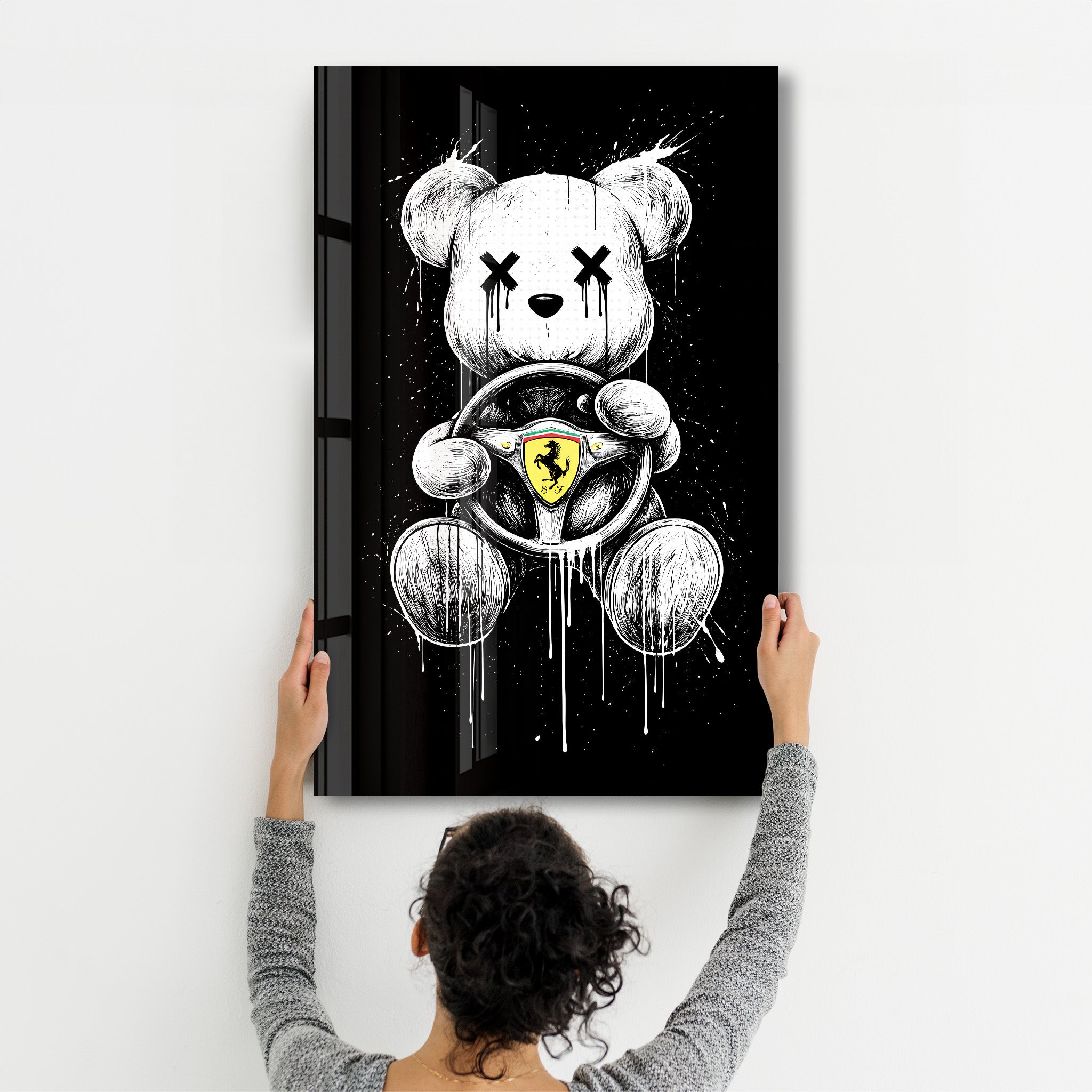 Driven by Desire x Sugar Teddy | Glass Wall Art