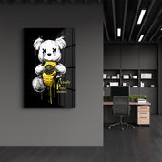 Actually Prefer Money x Sugar Teddy | Glass Wall Art