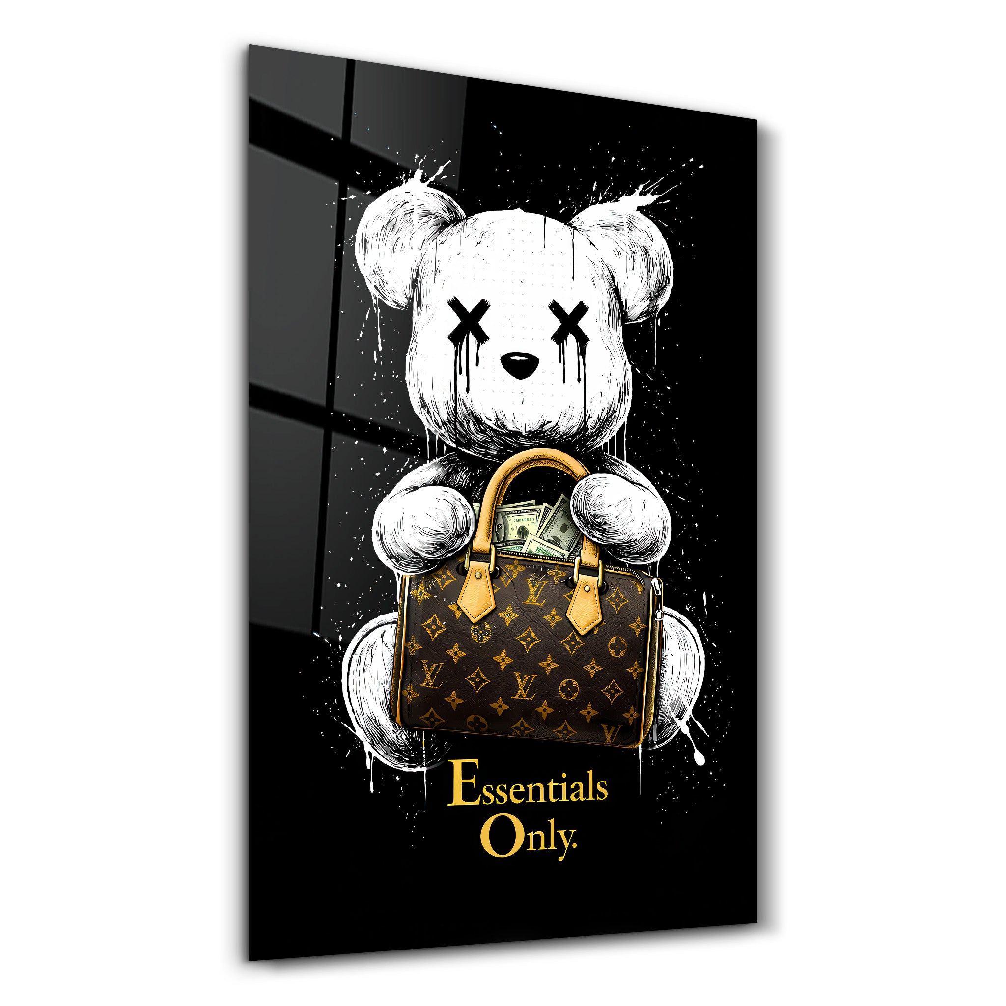 Essentials Only x Sugar Teddy | Glass Wall Art