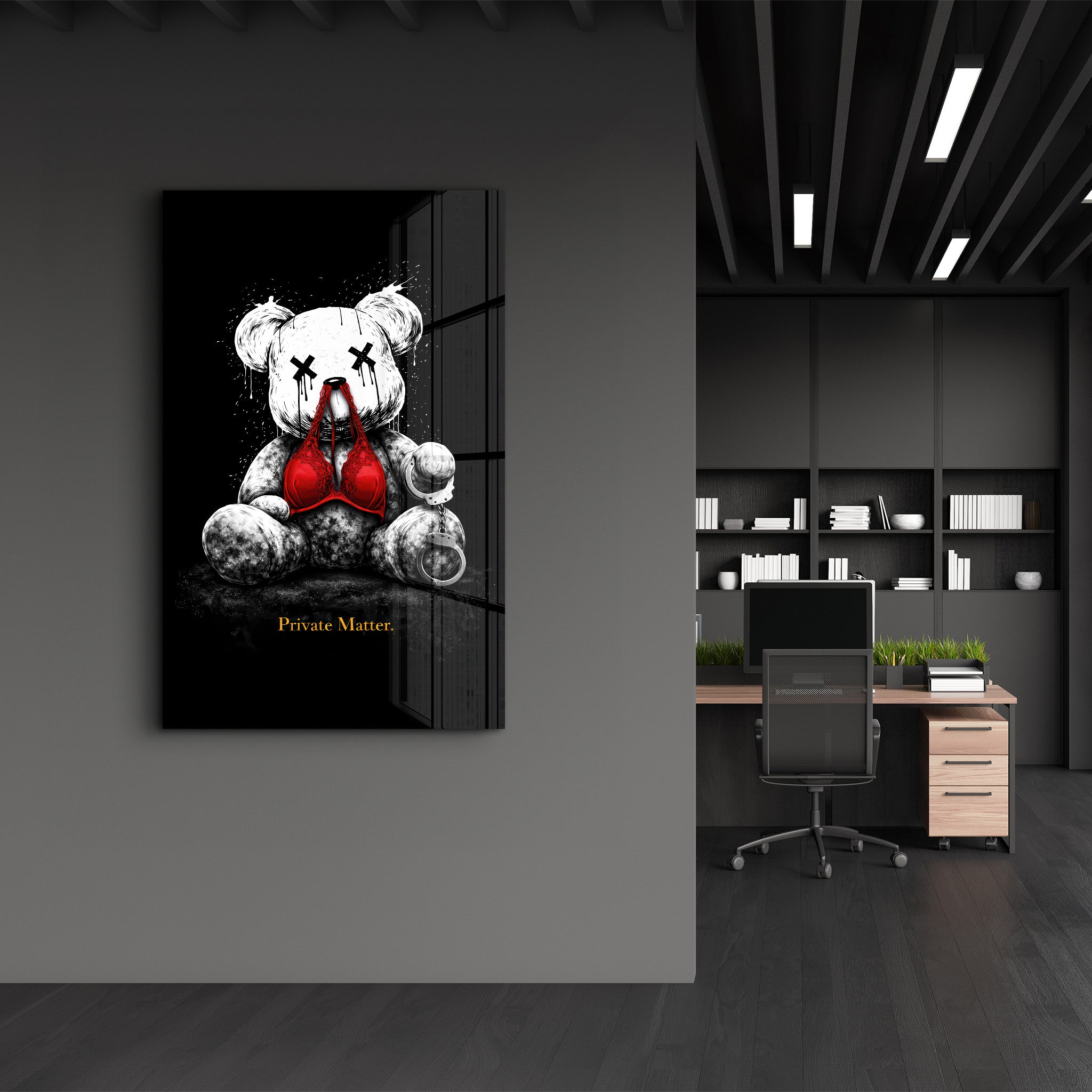 Private Matter x Sugar Teddy | Glass Wall Art