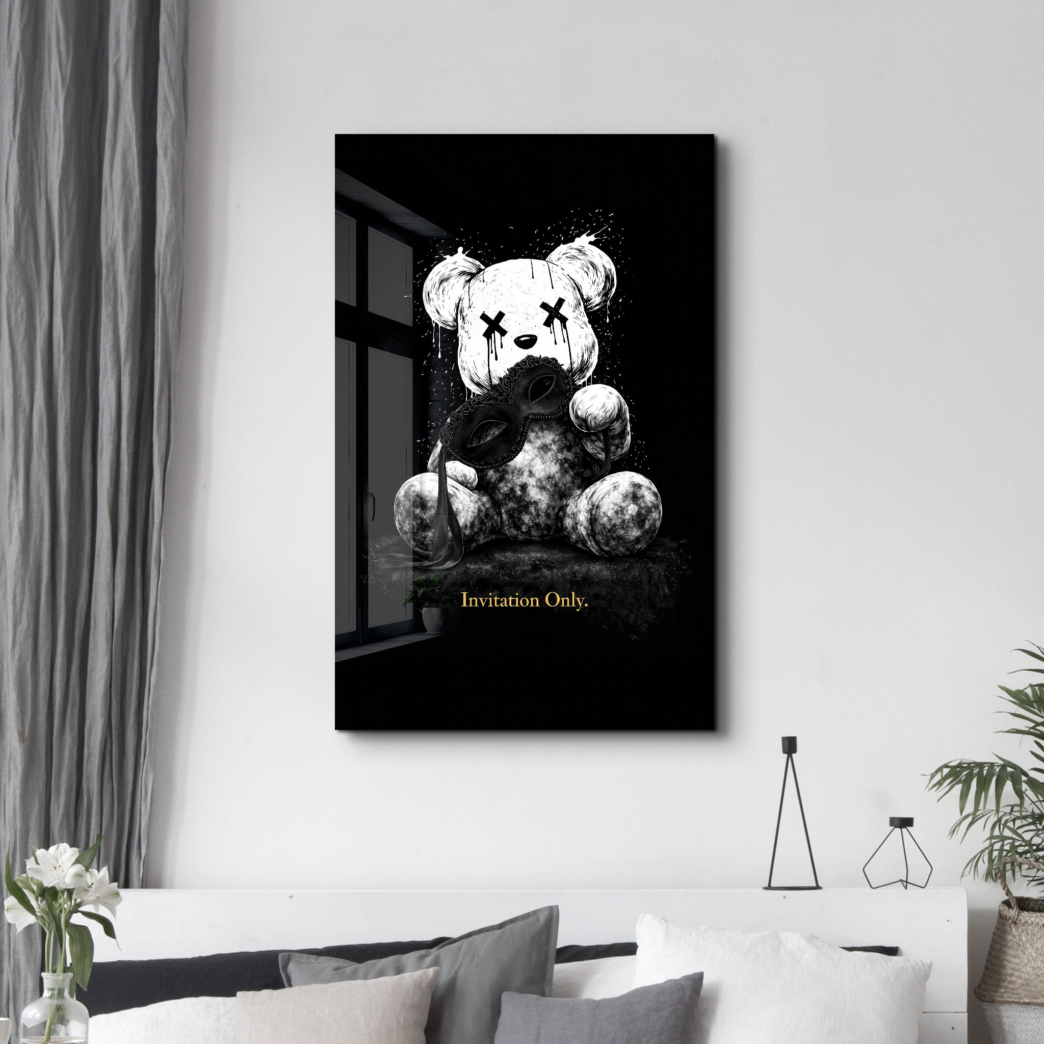 Invitation Only x Sugar Teddy | Glass Wall Art