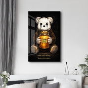 Some Crave Honey, Some Crave More x Sugar Teddy | Glass Wall Art