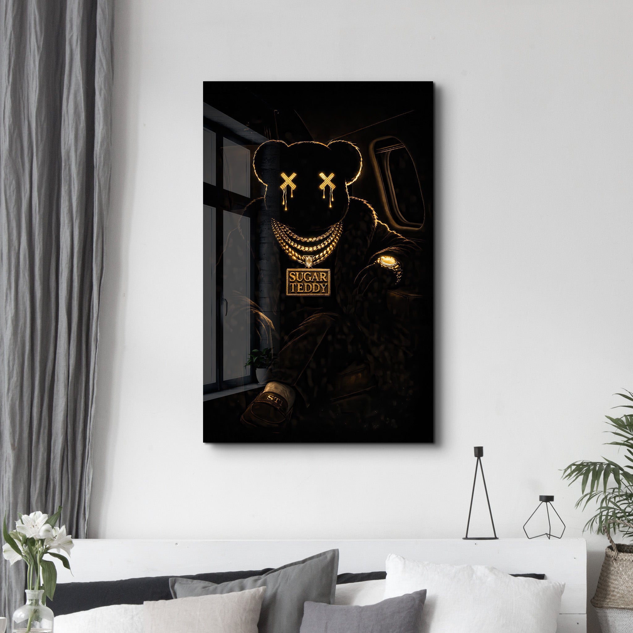 Drip x Sugar Teddy | Glass Wall Art