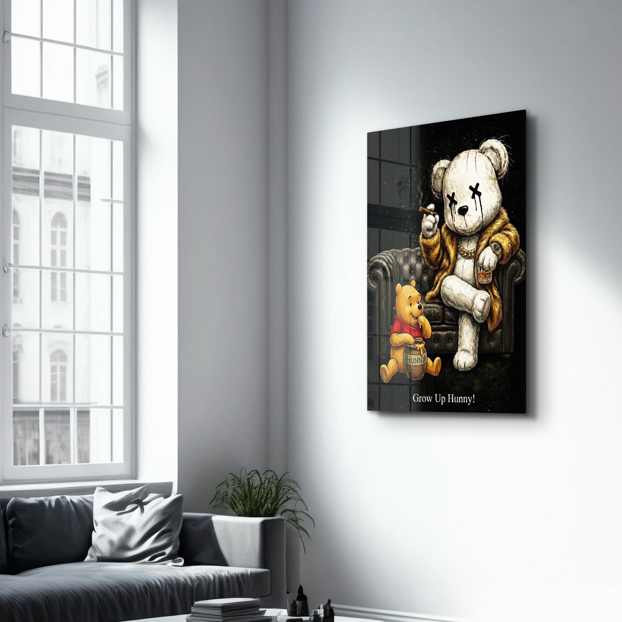 Grow Up Hunny x Sugar Teddy | Glass Wall Art
