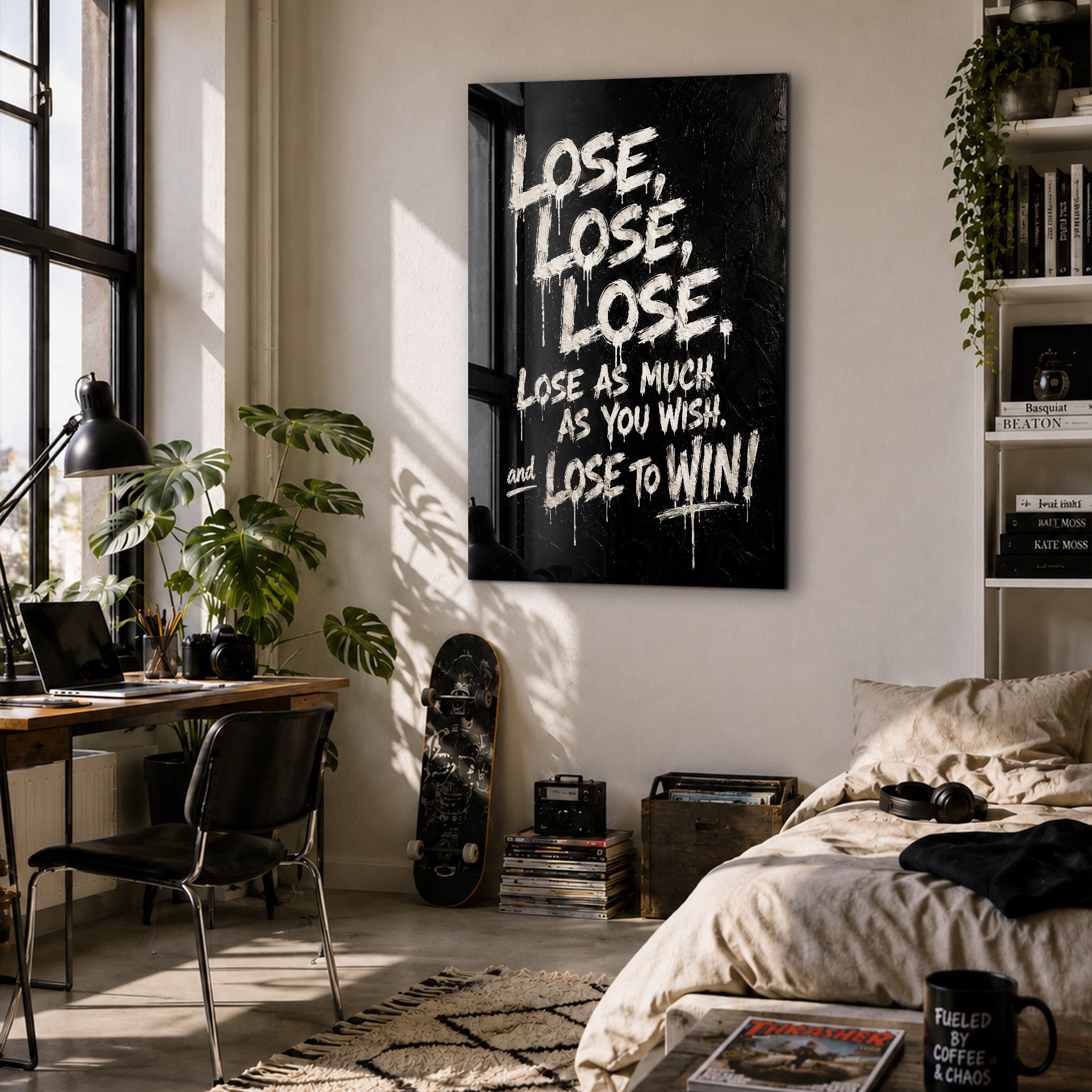 Lose x3 | Glass Wall Art
