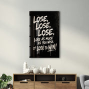 Lose x3 | Glass Wall Art