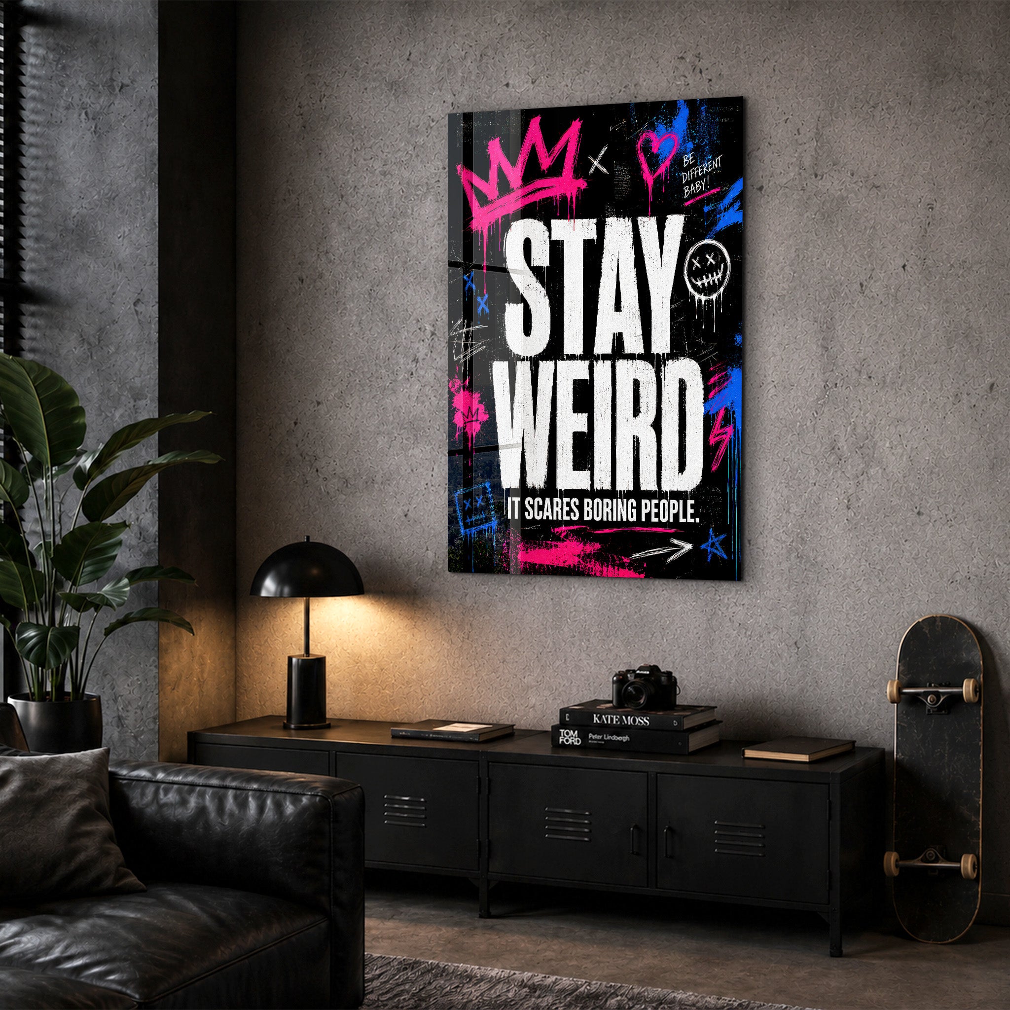 Stay Weird 2 | Glass Wall Art