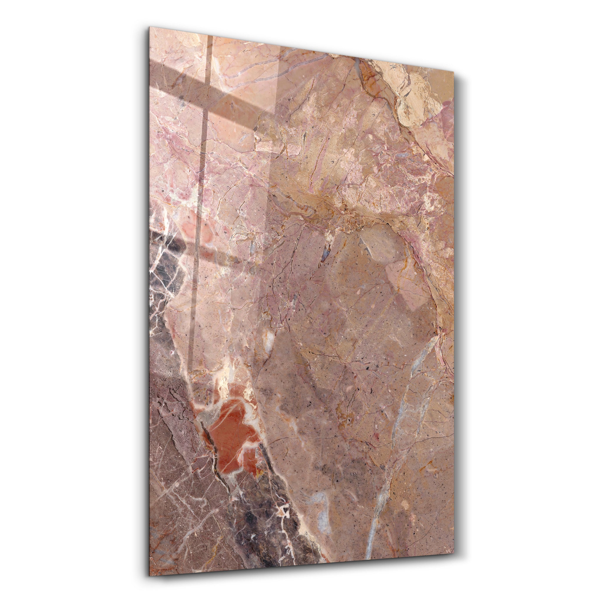 Rose Quartz Marble | Glass Wall Art