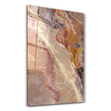 Amber Blush Marble | Glass Wall Art