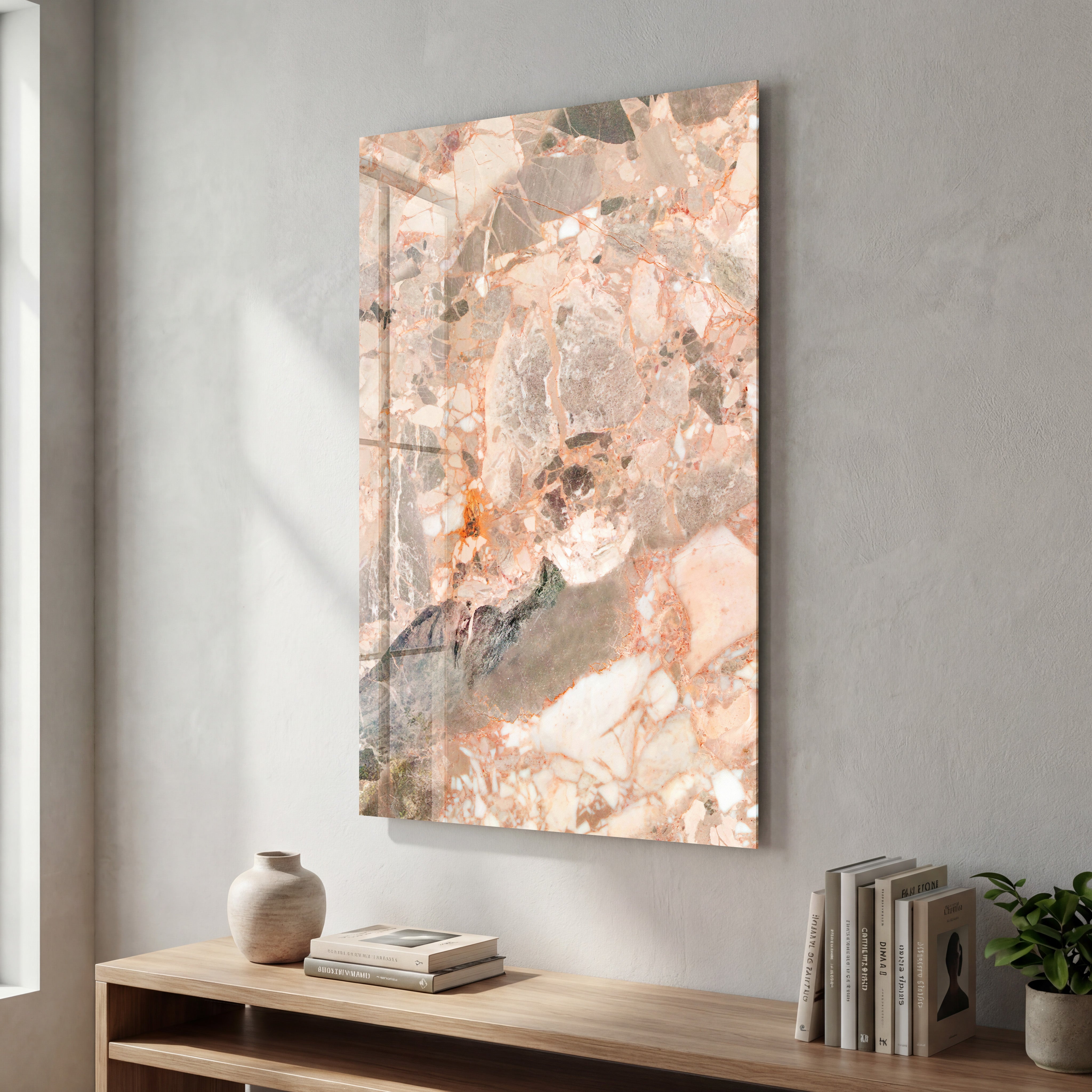 Champagne Mosaic | Glass Wall Art