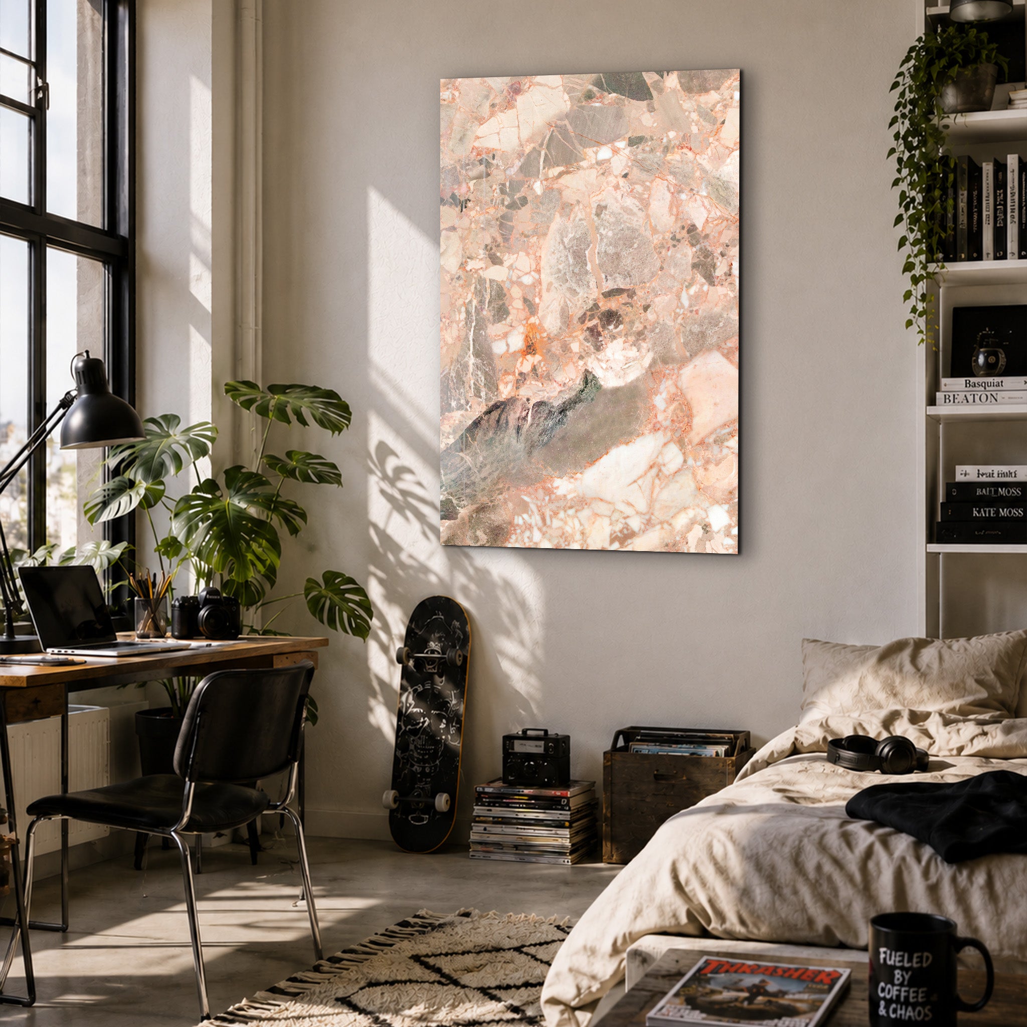 Champagne Mosaic | Glass Wall Art
