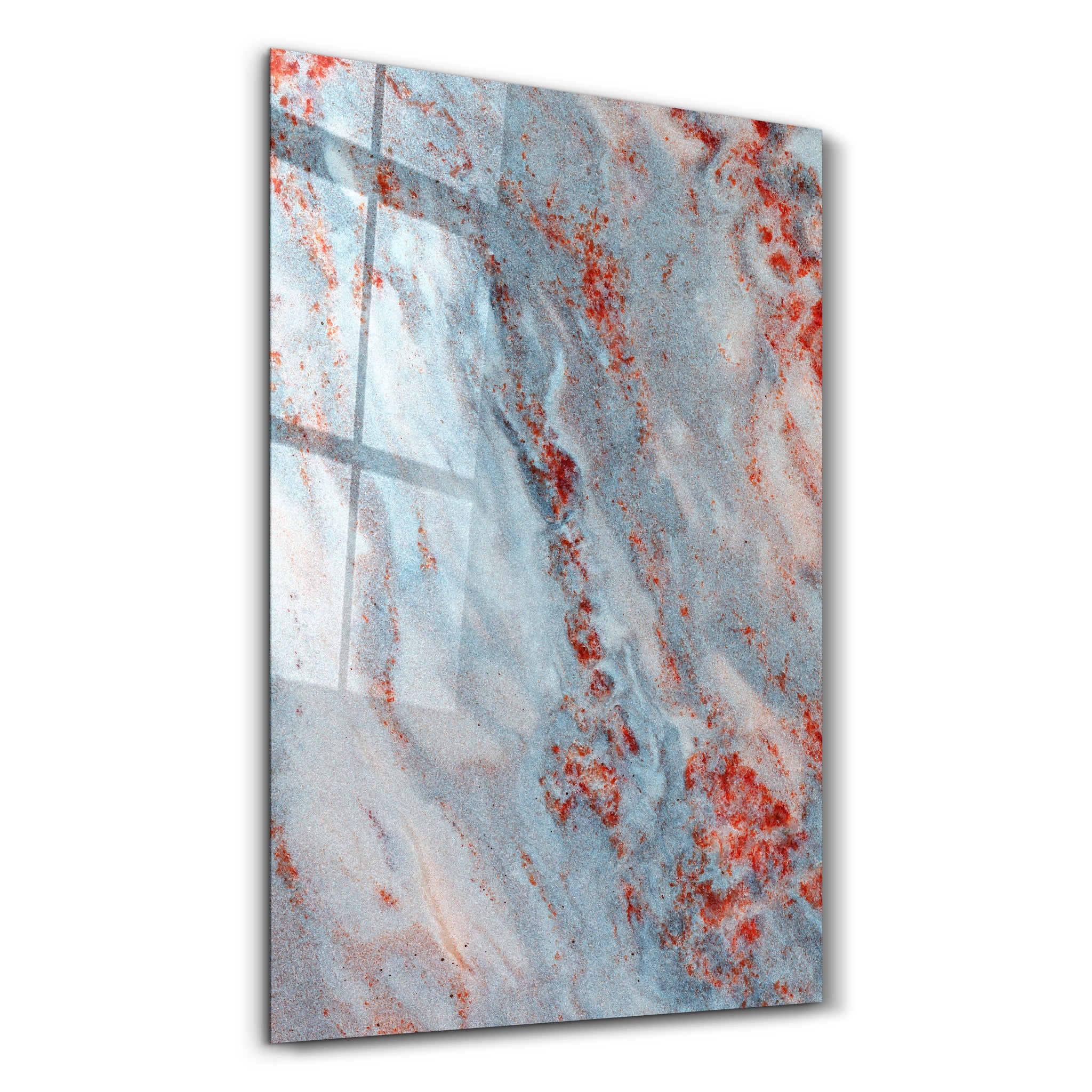Crimson Frost | Glass Wall Art