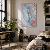Crimson Frost | Glass Wall Art
